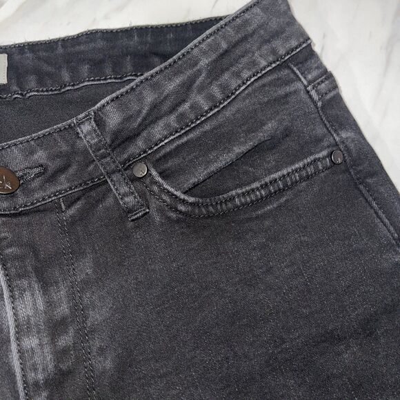 Calvin Klein ankle skinny size 12 distressed black jeans - Picture 7 of 8